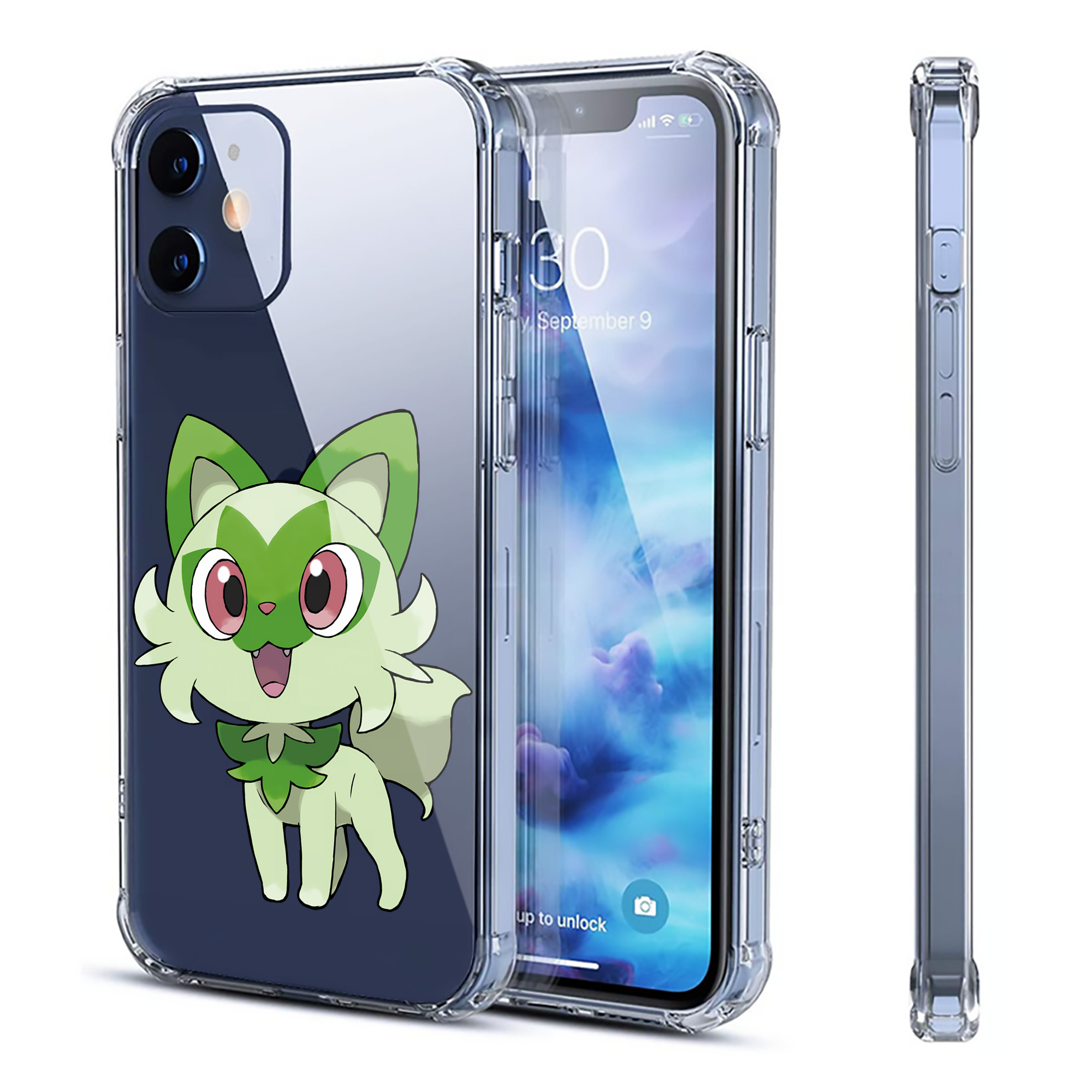 （画像用） ポケットモンスター Pokémon 【iPhone 12シリーズ対応】透明スマホケース（クリアソフトケース）